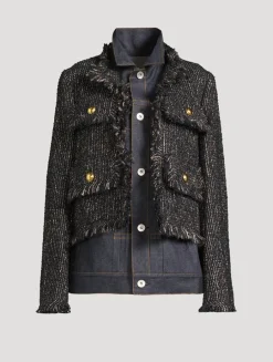 Tweed And Denim Jacket