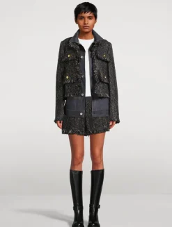 Tweed And Denim Jacket