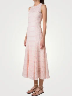 Tweed Organzino Midi Dress