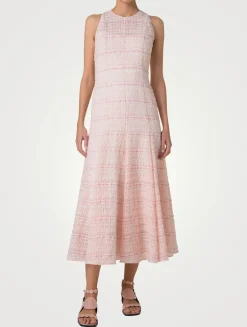 Tweed Organzino Midi Dress
