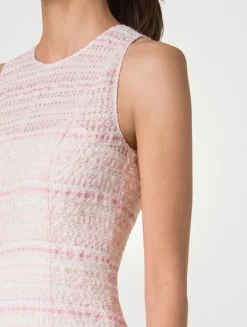 Tweed Organzino Midi Dress