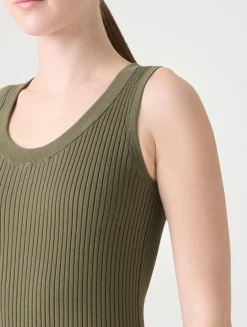 Twisted Cotton Rib Tank Top