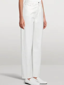 Twisted-Seam Straight Jeans