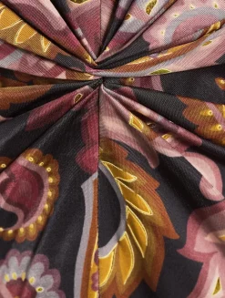 Twist-Front Dress In Paisley Print