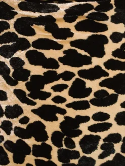 Velvet Slip Dress In Leopard Print