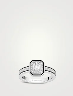 Vendôme Liseré 18K White Gold Ring With Diamonds