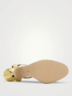 Vika Metallic Leather Sandals