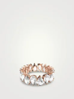 Vittore Rose Gold Plated Eternity Band Ring