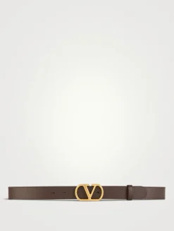 VLogo Leather Belt