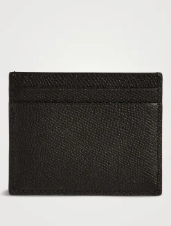 VLogo Leather Card Holder