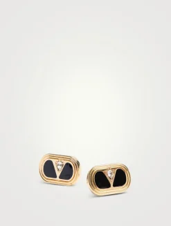 VLogo Ovalette Stud Earrings