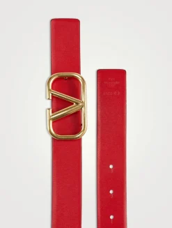 VLogo Reversible Leather Belt