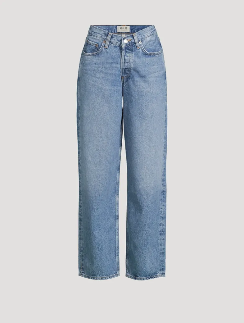V-Waist Baggy Jeans