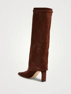 Wally Foldover Suede Knee-High Boots