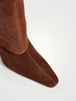 Wally Foldover Suede Knee-High Boots