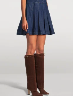 Wally Foldover Suede Knee-High Boots