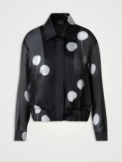 Wanda Silk Crêpe Jacket In Dandelion Print