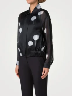 Wanda Silk Crêpe Jacket In Dandelion Print