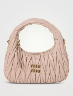 Wander Matelassé Nappa Leather Hobo Bag