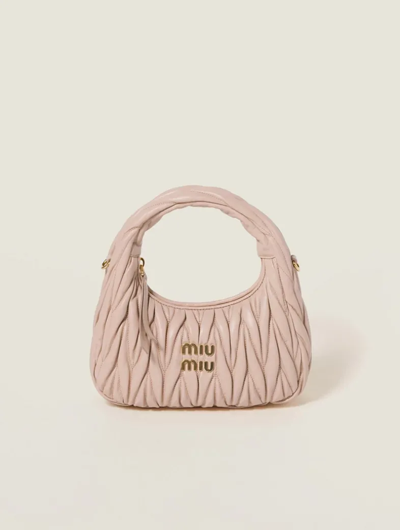 Wander Matelassé Nappa Leather Hobo Bag