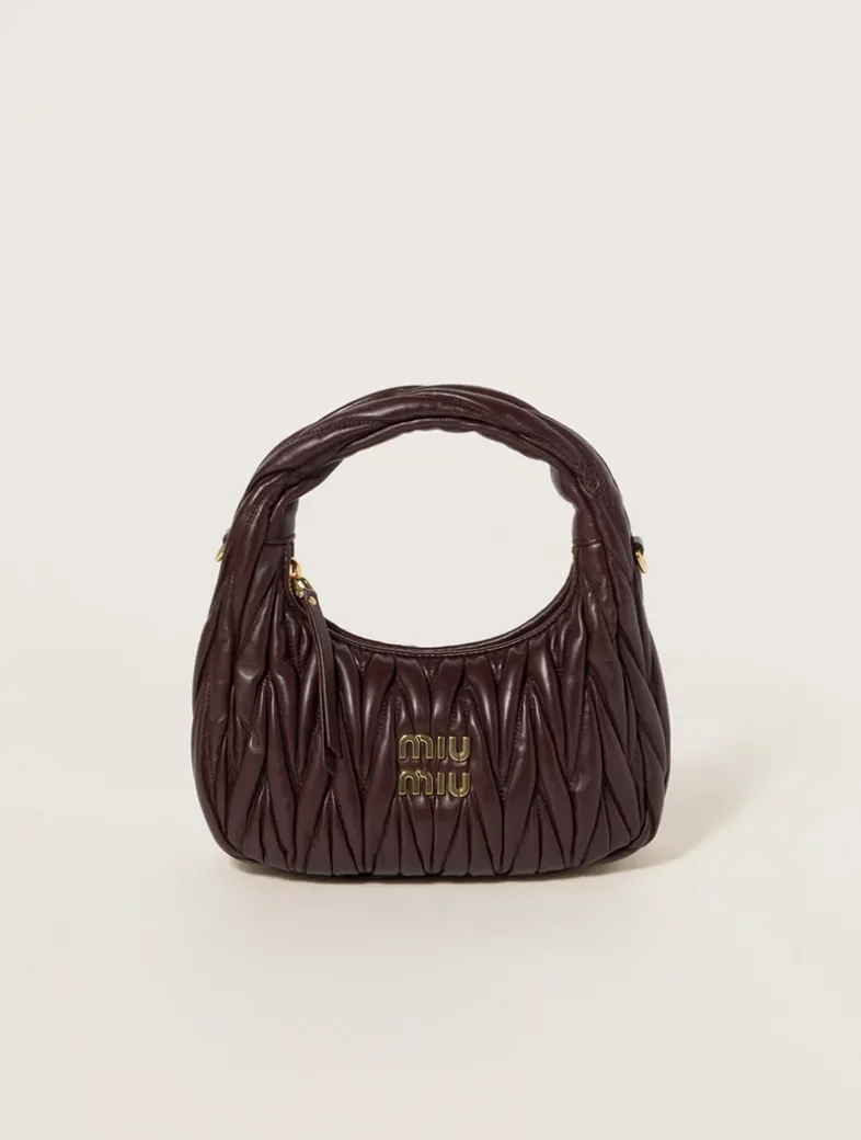 Wander Matelassé Nappa Leather Hobo Bag