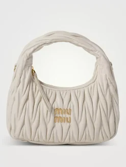 Wander Matelassé Nappa Leather Hobo Bag