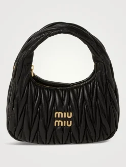 Wander Matelassé Nappa Leather Hobo Bag