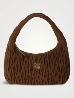 Wander Matelassé Suede Bag