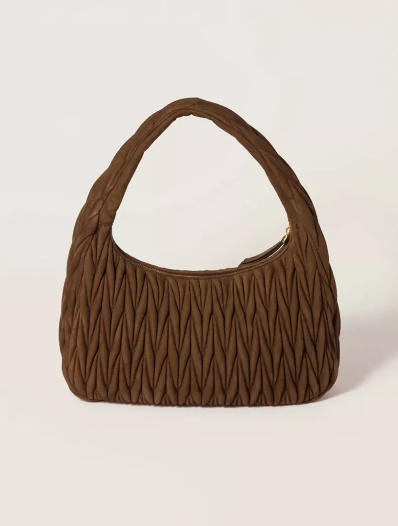 Wander Matelassé Suede Bag