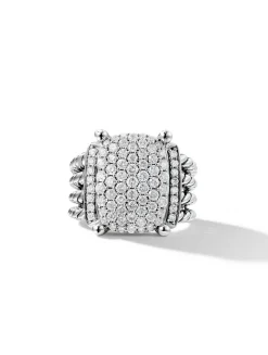 Wheaton® Ring In Sterling Silver With Pavé Diamonds
