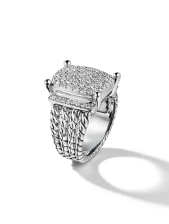 Wheaton® Ring In Sterling Silver With Pavé Diamonds