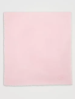 Wide Check Wool Silk Scarf