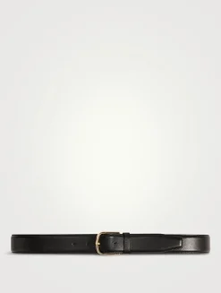 Wide Leather Trouser Belt