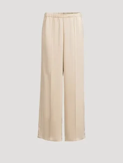 Wide-Leg Crêpe Trousers