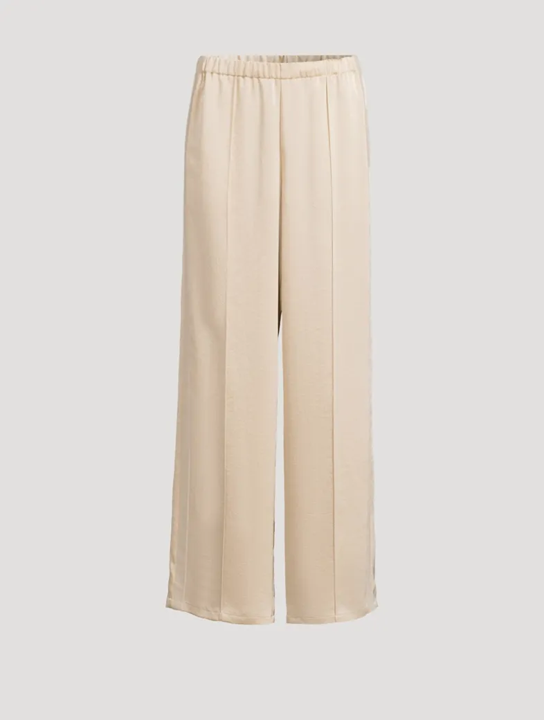 Wide-Leg Crêpe Trousers