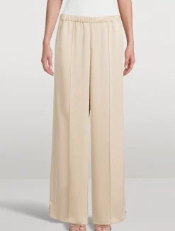 Wide-Leg Crêpe Trousers