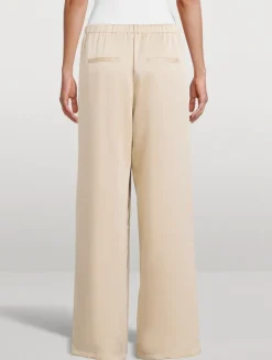 Wide-Leg Crêpe Trousers