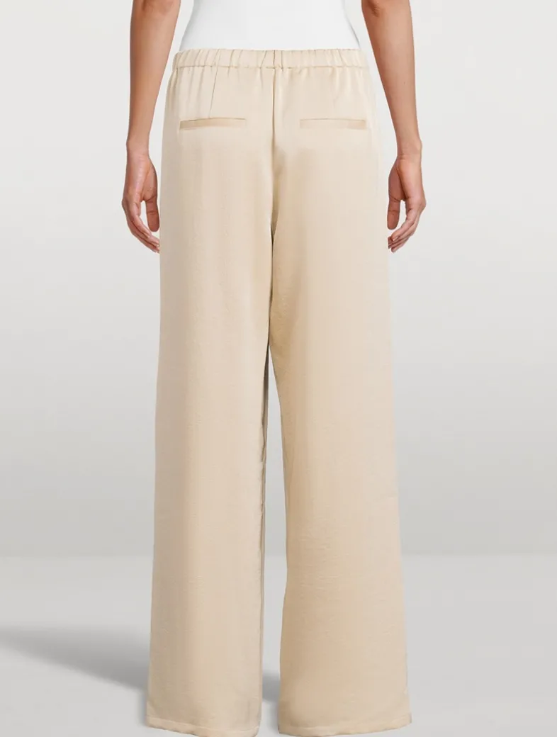Wide-Leg Crêpe Trousers