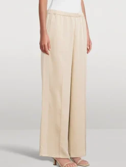 Wide-Leg Crêpe Trousers
