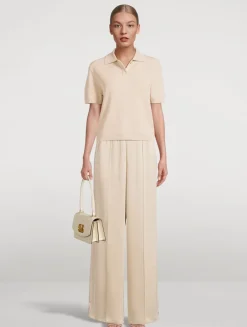Wide-Leg Crêpe Trousers