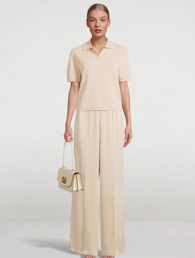 Wide-Leg Crêpe Trousers