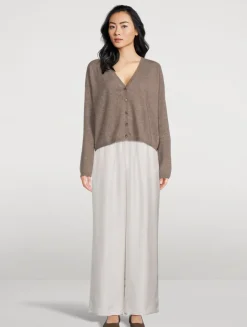 Wide-Leg Silk Trousers