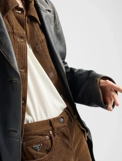 Wide-legged Corduroy Pants