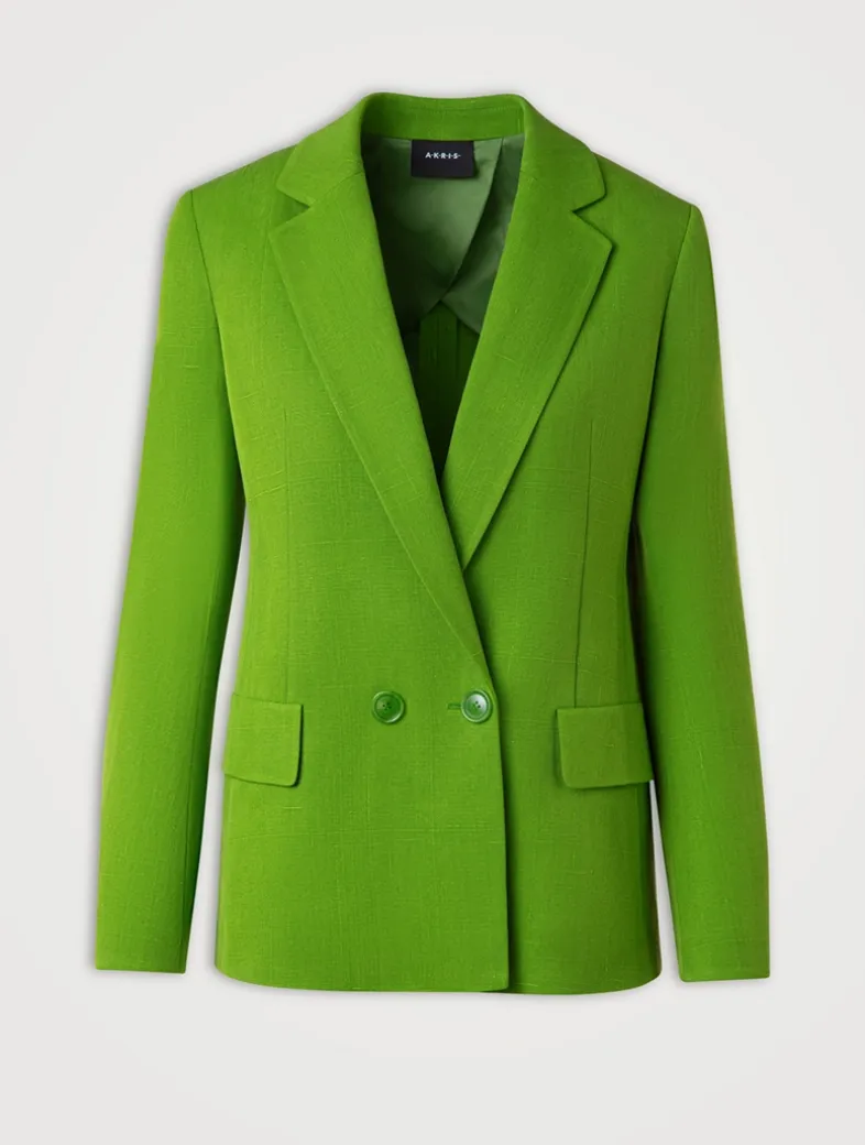 William Shantung Boyfriend Jacket