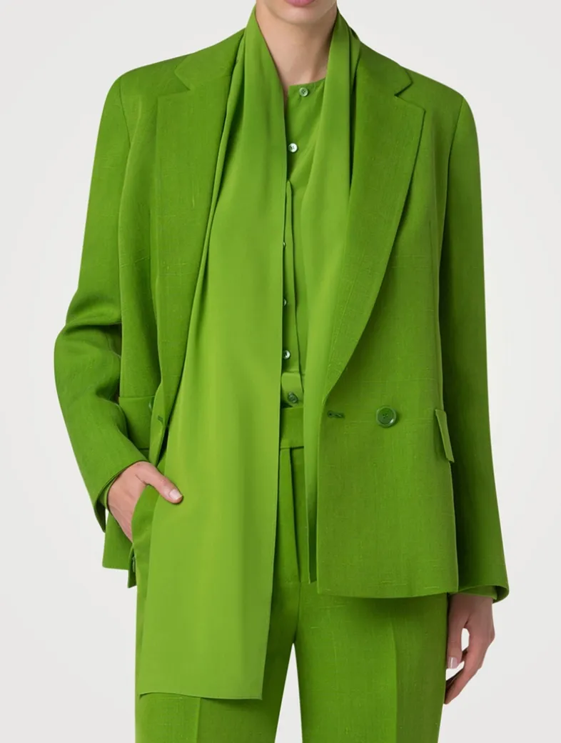 William Shantung Boyfriend Jacket