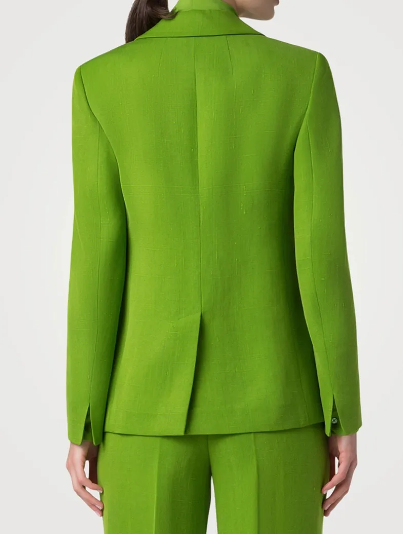 William Shantung Boyfriend Jacket