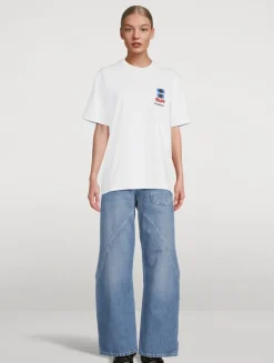 Window-Embroidered T-Shirt