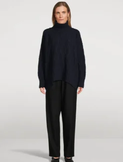 Wool And Silk Tapered Trousers