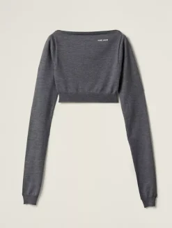 Wool Boat-neck Sweater
