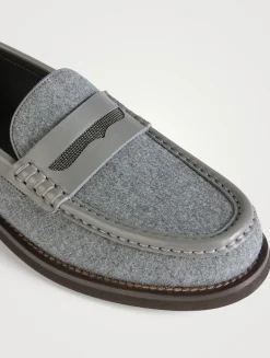 Wool Penny Loafers